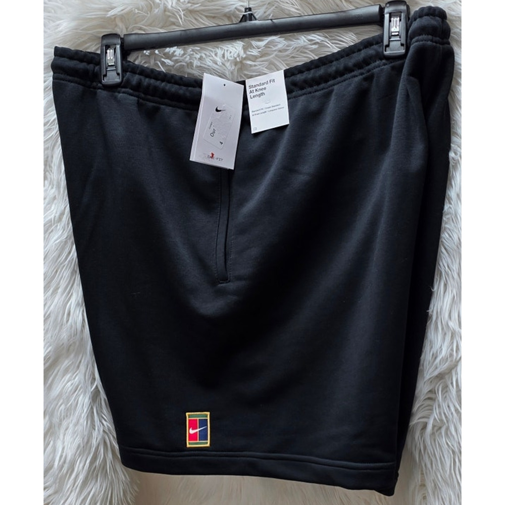 Nike Men's NikeCourt Heritage Dri-FIT Fleece Tennis Shorts XL - Picture 9 of 10